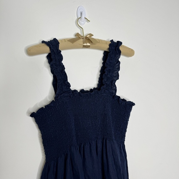 Quince Midnight Blue Textured Midi Dress XL - Picture 5 of 7